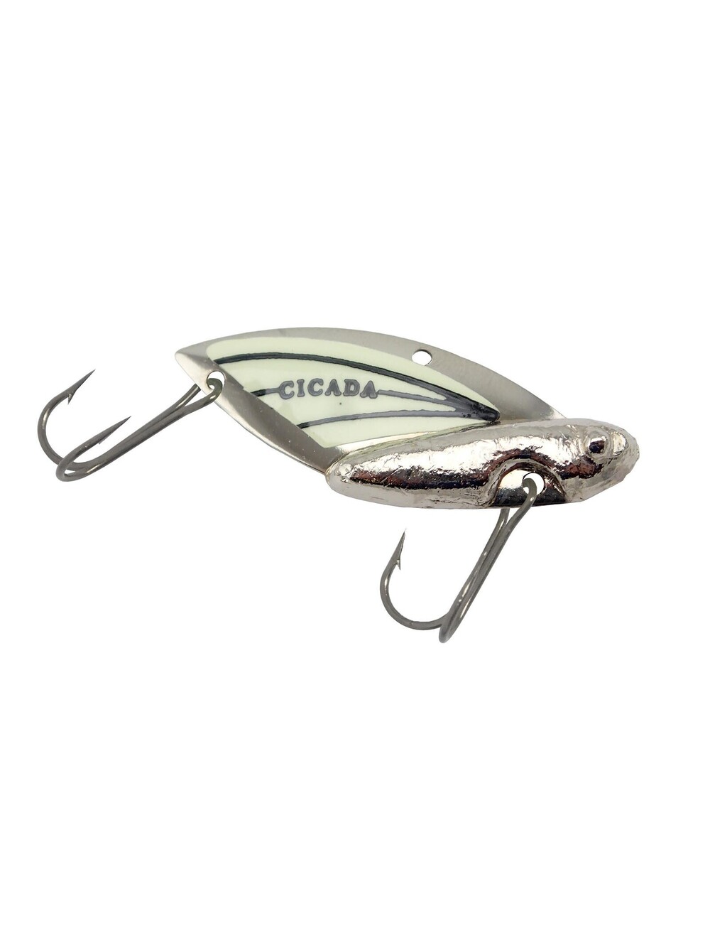 Reef Runner Cicada Baits & Lures Silver/Glow Weight 1/16 Oz